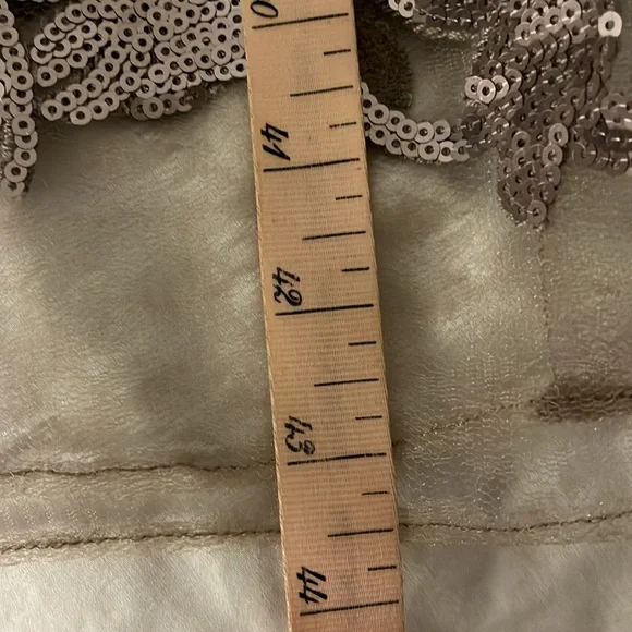 Vera Wang sequin silver cocktail dress size 14 - Picture 13 of 15